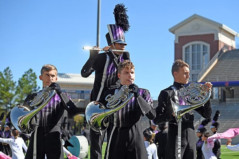 The Jersey Village High School Marching Band earned all superior ratings at the Region 27 Marching Contest on Oct. 14.